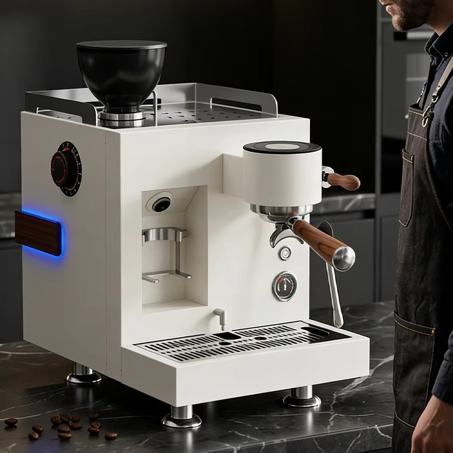 Coffee Grinder Burr Flat - Mesin Kopi Semi-Otomatis Terintegrasi dengan Penggiling
