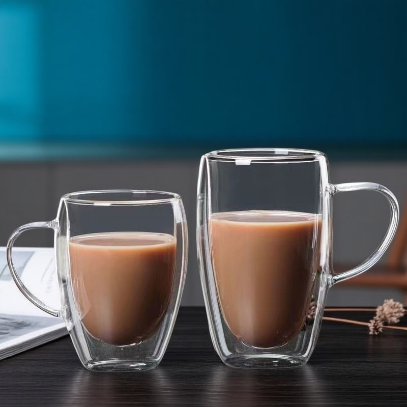 Espresso Shot Glass - 150/250/350/450Ml Mug Kopi Dinding Ganda Kaca