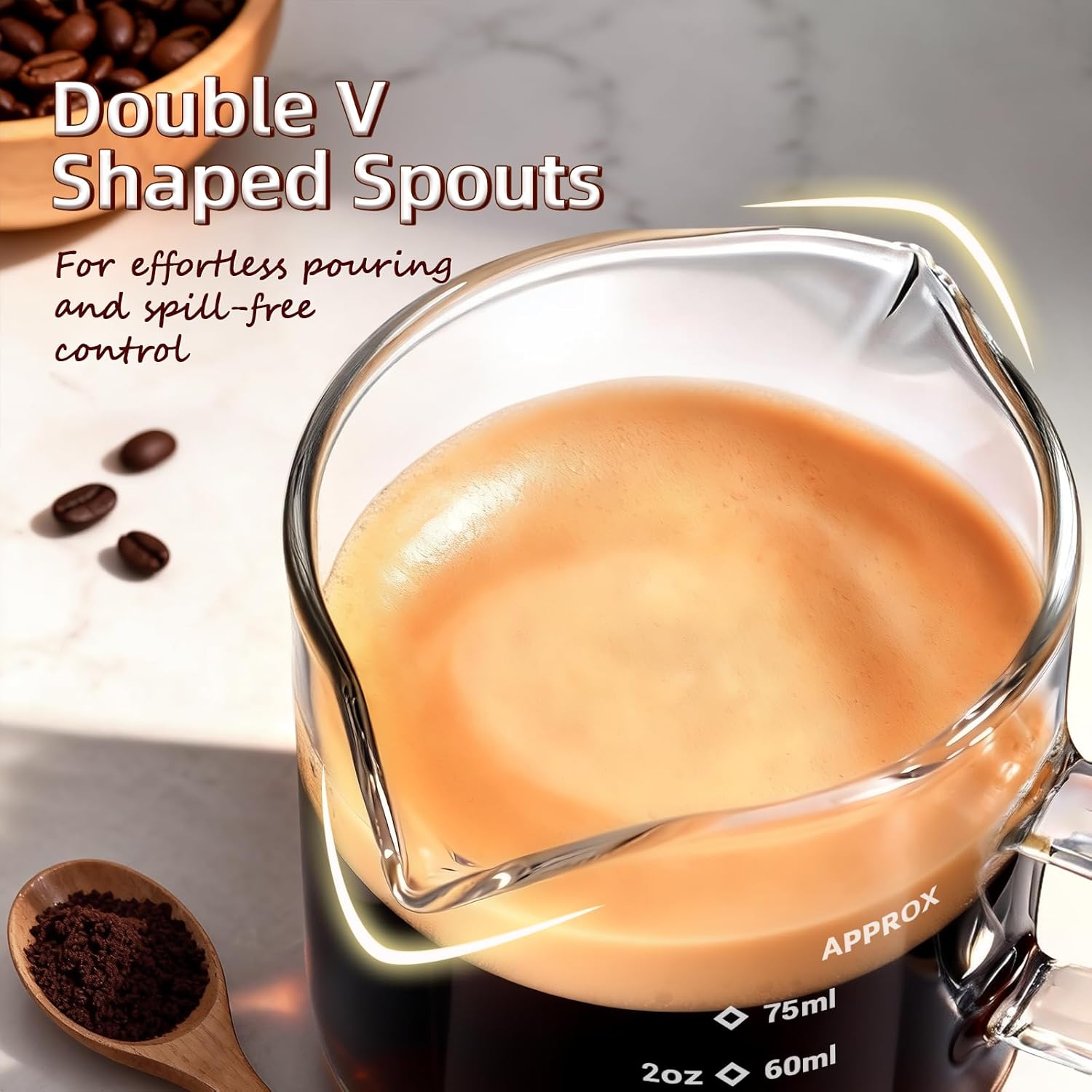 1/2pcs Cangkir Espresso 2.5oz  - Espresso Shot Glass ulasan dan harga