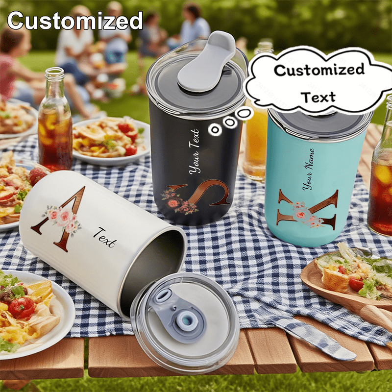 Tumbler Inisial Monogram Bunga - Coffee Equipment For Camping ulasan dan harga